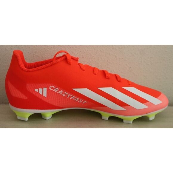Adidas x CrazyFast Club Mens 9 Womens 10 Solar Red Flexible Ground Soccer Cleats - Picture 6 of 9